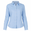 Blusa Camisa Oxford Manga Larga Celeste para Mujer