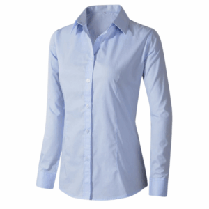 Blusa Camisa Oxford Manga Larga Celeste para Mujer por mayor