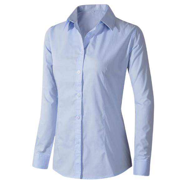 Blusa Camisa Oxford Manga Larga Celeste para Mujer Blusa Camisa Oxford Manga Larga Celeste para Mujer por mayor