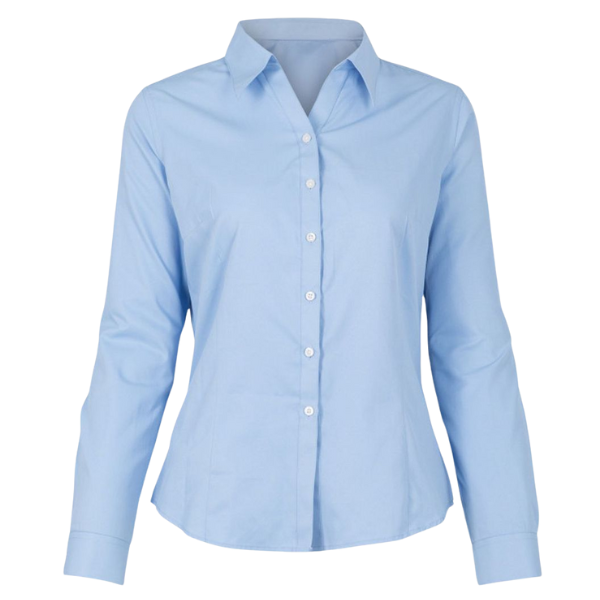 Blusa Camisa Oxford Manga Larga Celeste para Mujer Blusa Camisa Oxford Manga Larga Celeste para Mujer