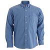 camisa oxford manga larga azul hombre