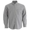 camisa oxford manga larga gris hombre