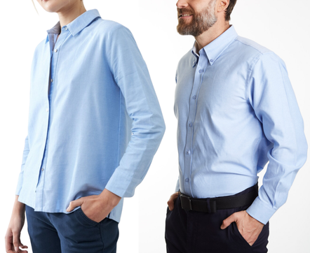 que es una camisa oxford celeste