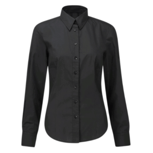 Blusa Camisa Oxford Manga Larga negra para Mujer