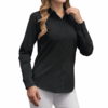 Blusa Camisa Oxford Manga Larga negra para Mujer en gamarra