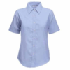 Blusa Oxford Manga Corta Celeste Cielo para mujer