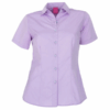 Blusa Oxford Manga Corta Lila para mujer