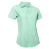 Blusa Oxford Manga Corta Verde Agua