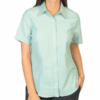 Blusa Oxford Manga Corta Verde Agua para mujer
