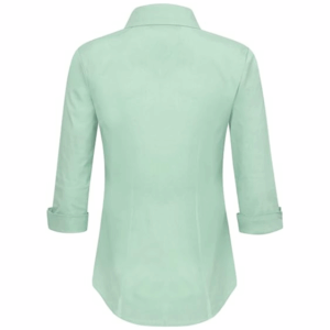 Camisa Blusa Oxford Manga 3_4 Verde Manzana para Mujer por mayor