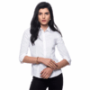 Camisa Blusa Oxford Manga 3_4 blanca para Mujer en Gamarra