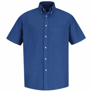 Camisa Oxford Manga Corta Azul para Hombre