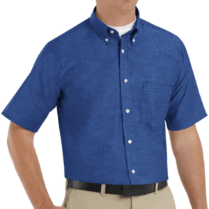 Camisa Oxford Manga Corta Azul para Hombre en gamarra