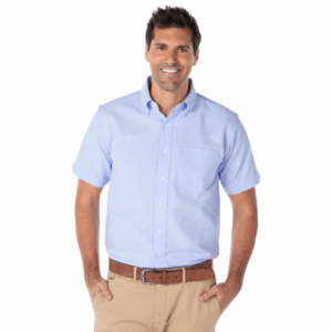 Camisa Oxford Manga Corta Celeste Cielo para Hombre en gamarra