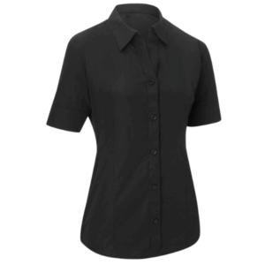 Camisa Oxford Manga Corta Negra para Mujer por mayor