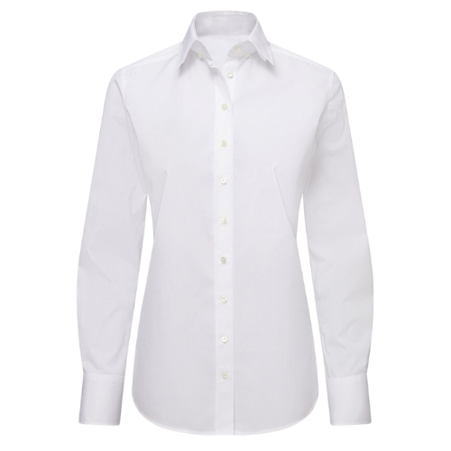Blusa Oxford Manga Larga Blanca para Mujer blusa oxford manga larga blanca mujer