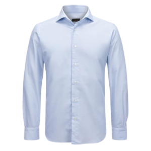 camisa oxford manga larga celeste hombre